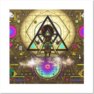 Trippy Sacred Geometry Mandala Posters and Art